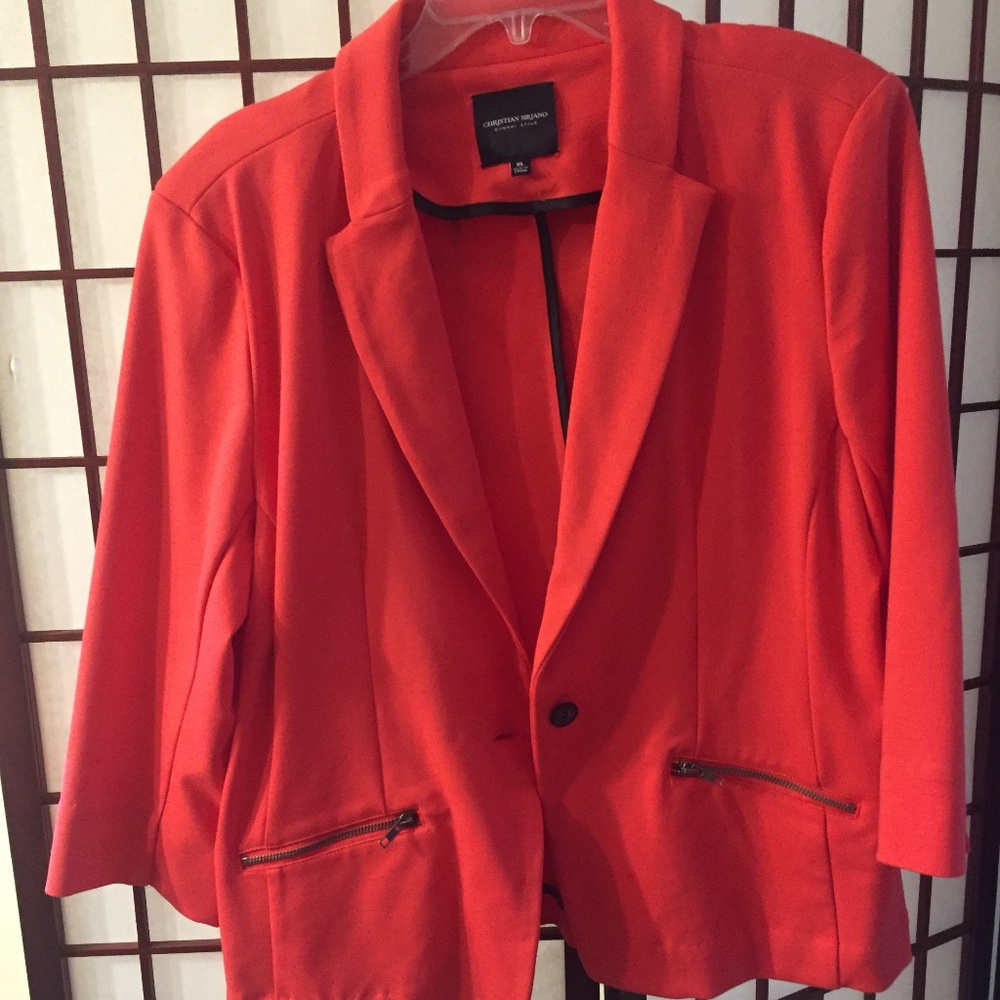 Women's Jacket Coral(Orange)"CHRISTIAN SIRLANO" Runaway Style XL